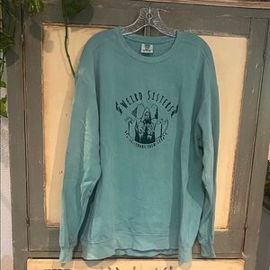 Teal Embroidered Sweatshirt